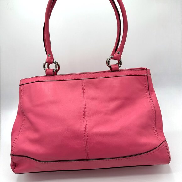 💰 EUC Coach Park Rose Leather Carryall Shoulder Bag #F19728 - Picture 4 of 16